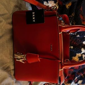 DKNY Red Satchel Bag